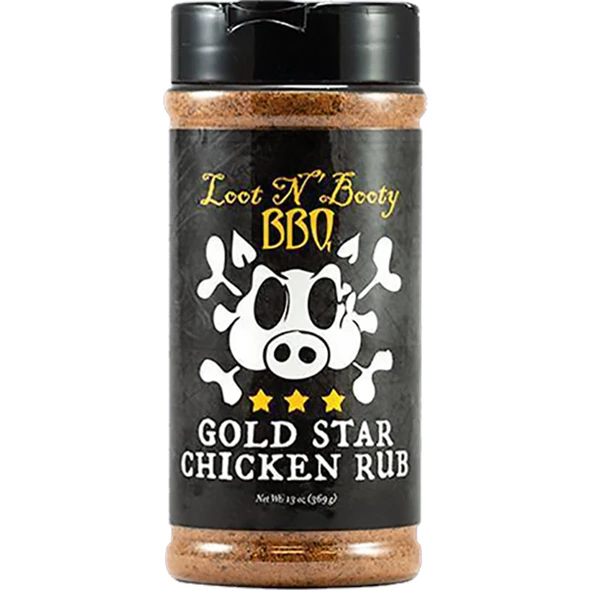 Loot N' Booty BBQ Gold Star Chicken Rub 13 Oz. 1 Loot N' Booty BBQ Gold Star Chicken Rub 13 Oz.