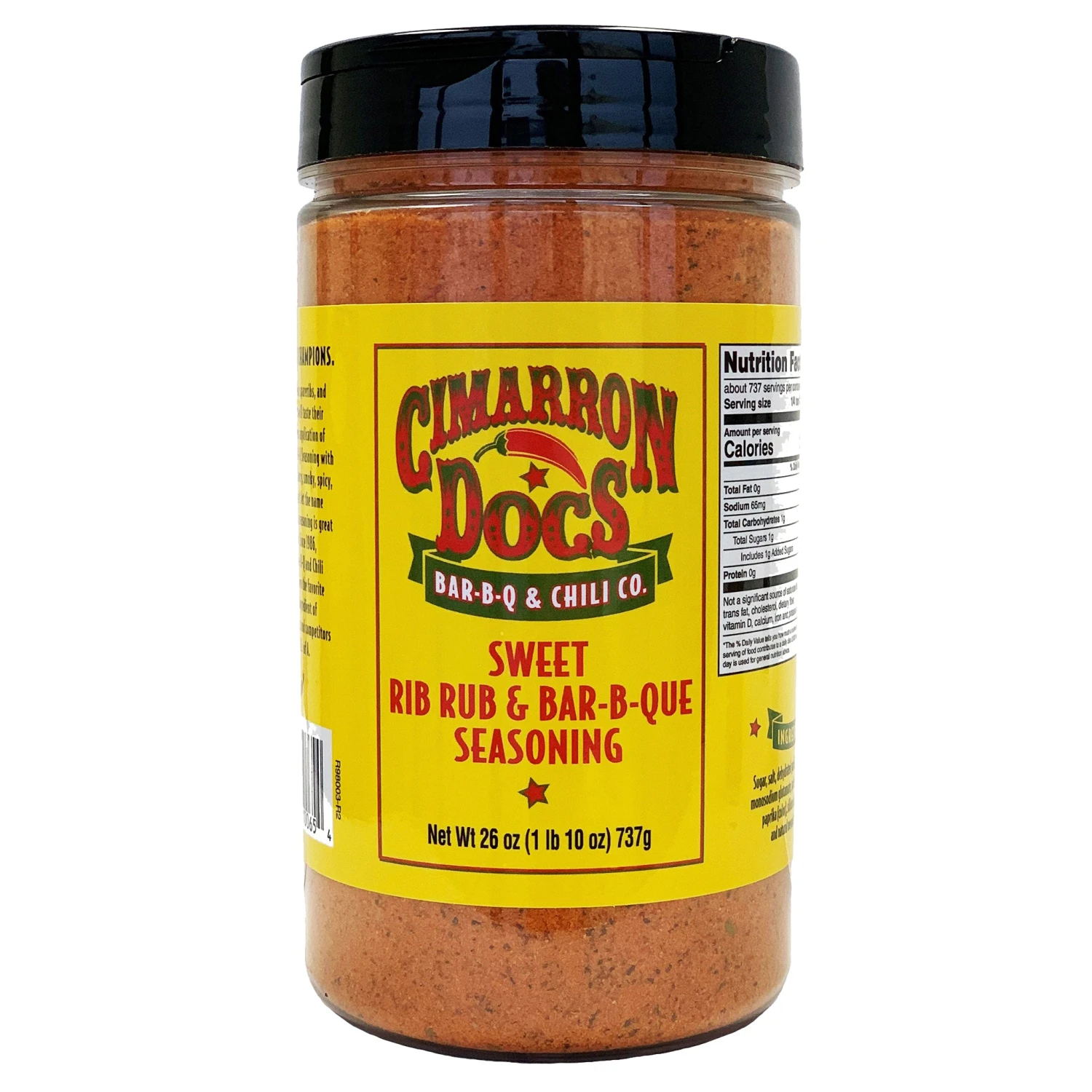 Cimarron Doc's Sweet Rib Rub & Bar-B-Q Seasoning 1 Lb. 10 Oz. 1 Cimarron Doc's Sweet Rib Rub & Bar-B-Q Seasoning 1 Lb. 10 Oz.