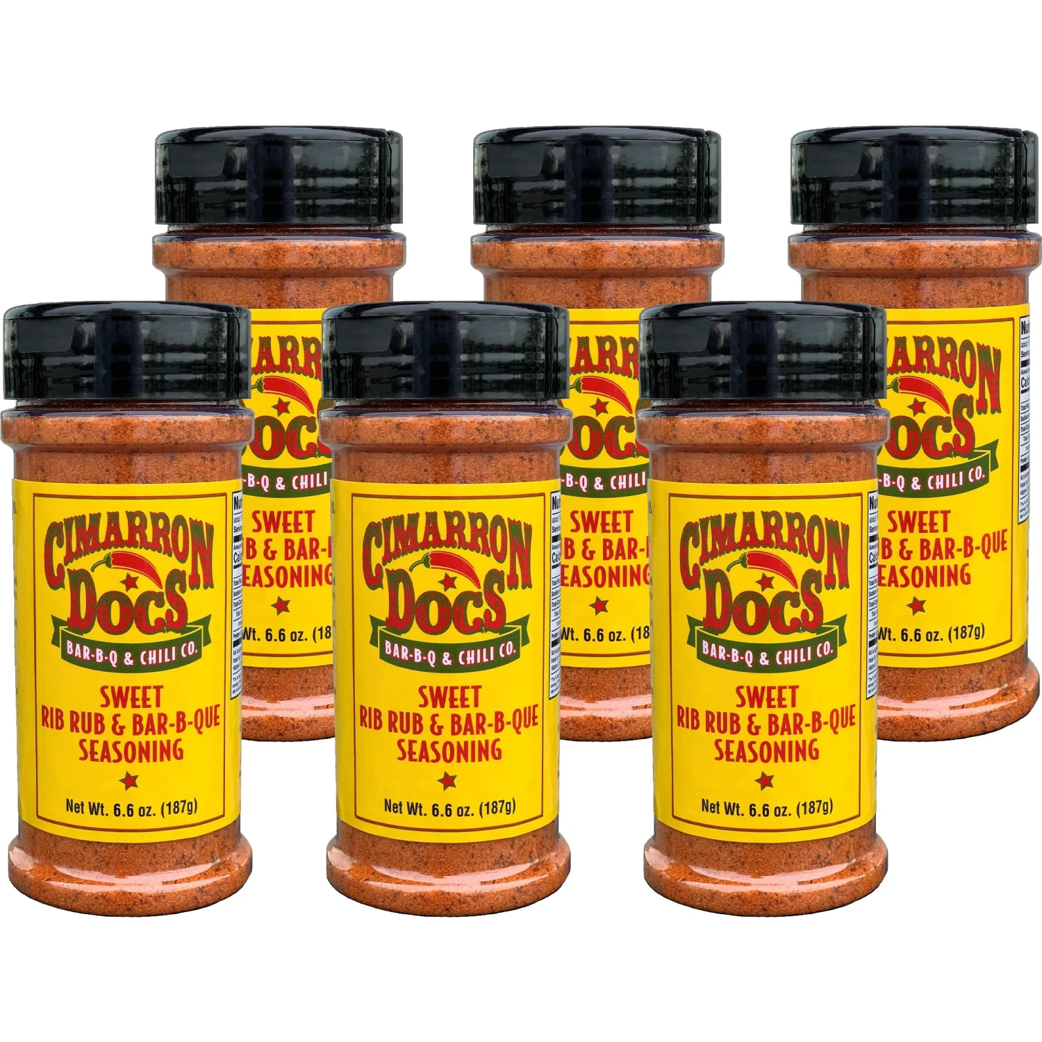 Cimarron Doc's Sweet Rib Rub & Bar-B-Q Seasoning 6.6 Oz. Bottles - Case Of 6 1 Cimarron Doc's Sweet Rib Rub & Bar-B-Q Seasoning 6.6 Oz. Bottles - Case Of 6