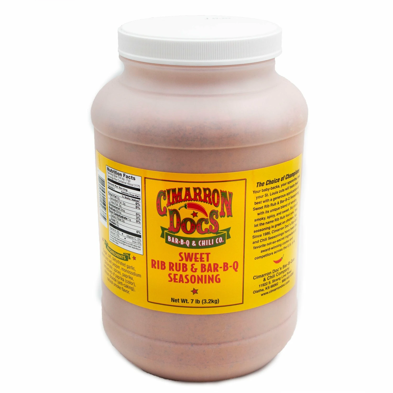 Cimarron Doc's Sweet Rib Rub & Bar-B-Q Seasoning 7 Lbs. 1 Cimarron Doc's Sweet Rib Rub & Bar-B-Q Seasoning 7 Lbs.