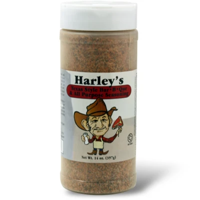 Harley's Texas Style Bar-B-Que & All Purpose Seasoning 14 Oz. 1 Harley's Texas Style Bar-B-Que & All Purpose Seasoning 14 Oz.