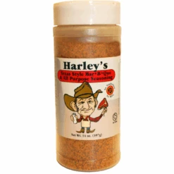 Harley's Texas Style Bar-B-Que & All Purpose Seasoning - No MSG 14 Oz.