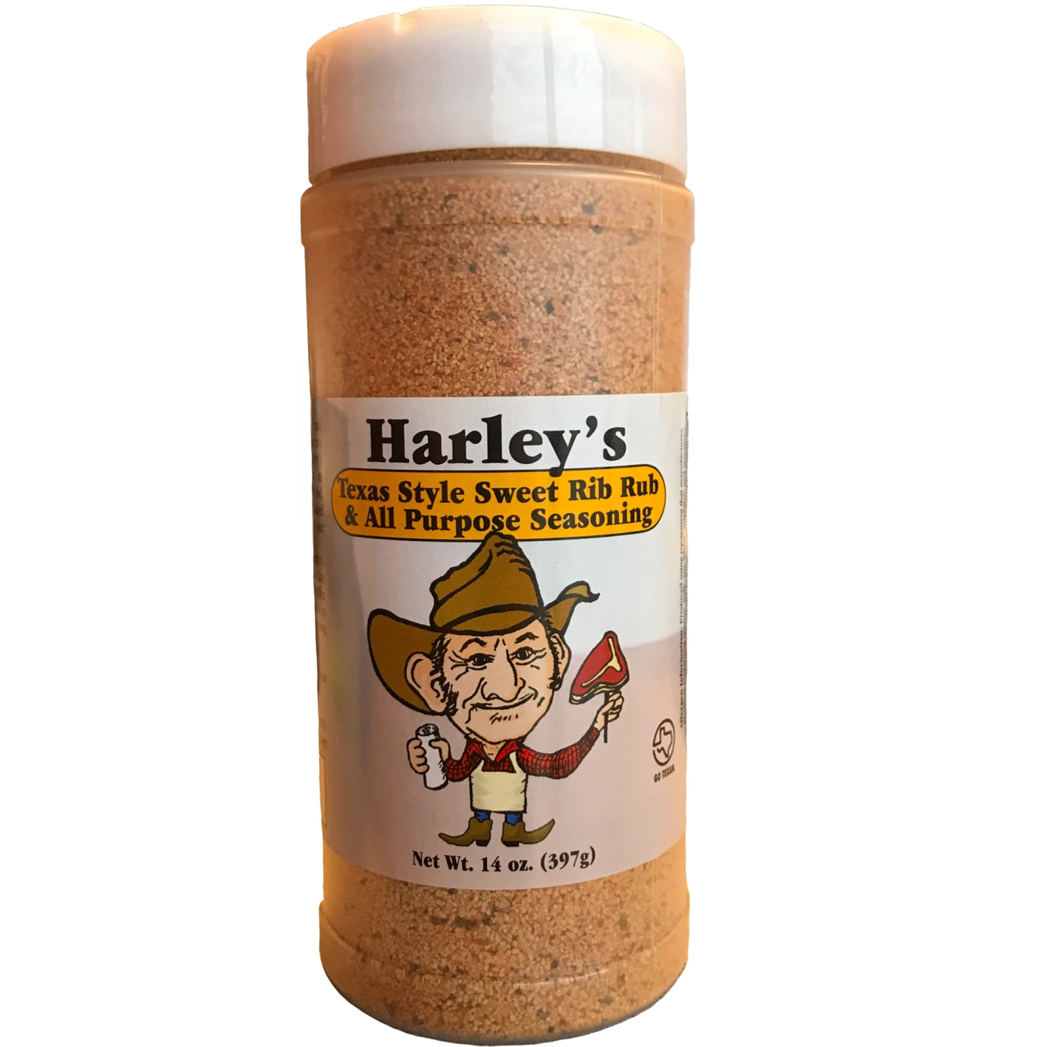 Harley's Texas Style Sweet Rib Rub & All Purpose Seasoning 14 Oz. 1 Harley's Texas Style Sweet Rib Rub & All Purpose Seasoning 14 Oz.