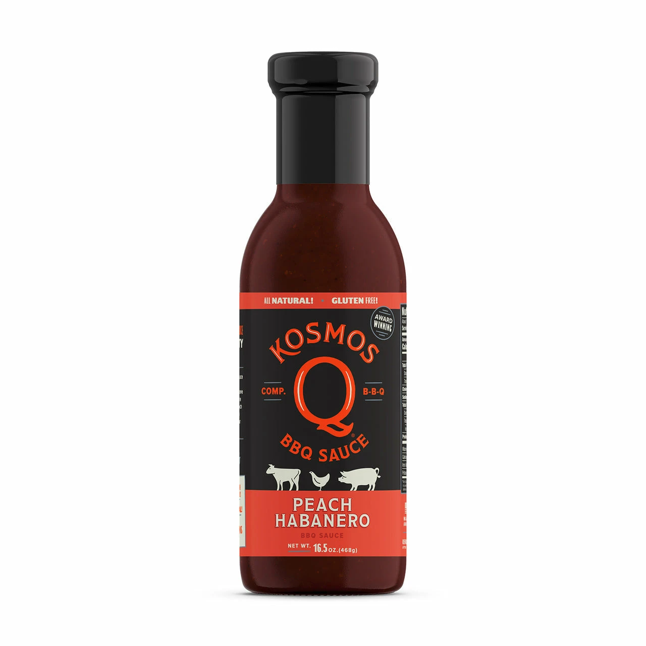 Kosmo's Q Peach Habanero BBQ Sauce 15.5 Oz. 1 Kosmo's Q Peach Habanero BBQ Sauce 15.5 Oz.