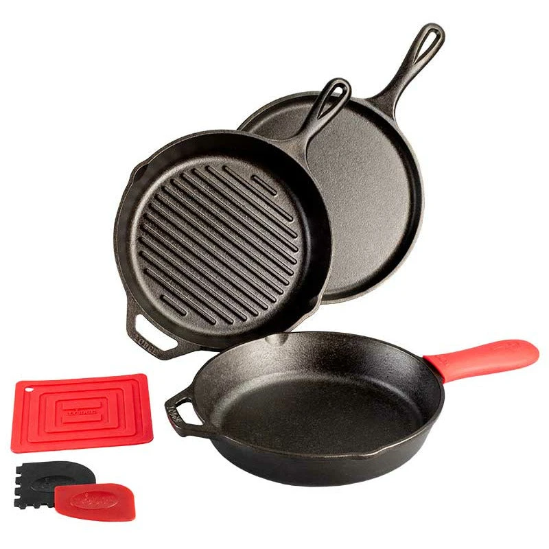 Lodge Essential Seasoned Cast Iron Pan Set 1 Lodge Essential Seasoned Cast Iron Pan Set