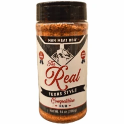 Man Meat BBQ The Real Texas Style Competition Rub – Bold Salt, Pepper & Garlic Blend For Brisket & Beef (11 Oz)