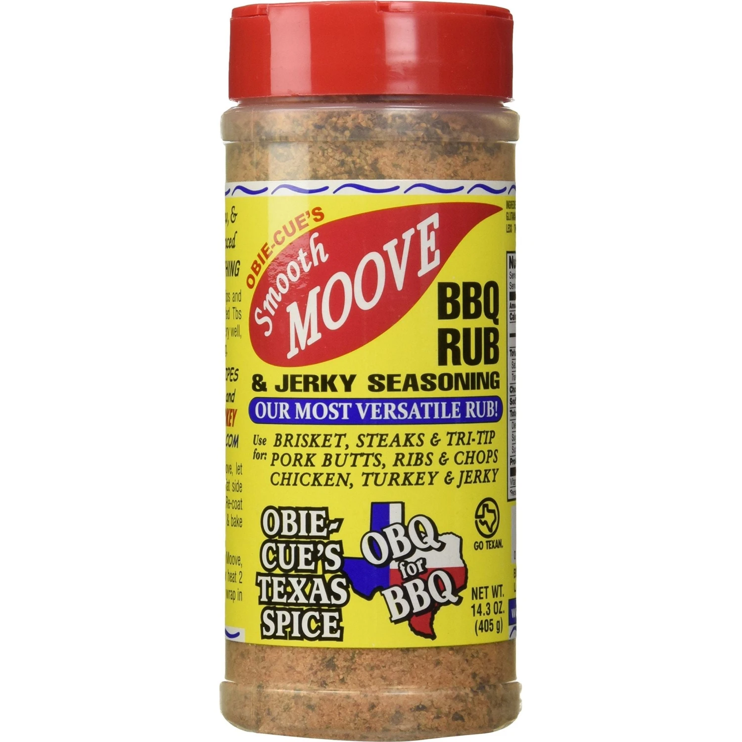 Obie-Cue's Smooth Moove BBQ Rub & Jerky Seasoning 14.3 Oz. 1 Obie-Cue's Smooth Moove BBQ Rub & Jerky Seasoning 14.3 Oz.
