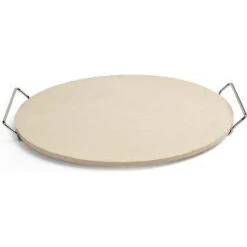 Pizza Craft Ceramic Round Pizza Stone With Wire Frame 15 In.