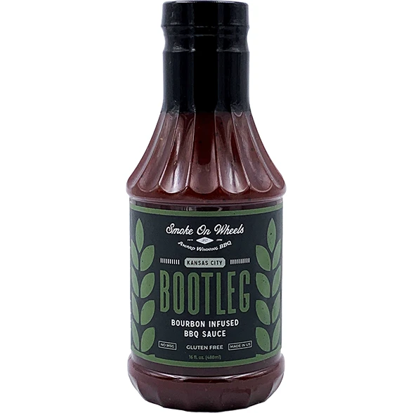 Smoke On Wheels Bootleg Bourbon Infused BBQ Sauce 16 Oz. 1 Smoke On Wheels Bootleg Bourbon Infused BBQ Sauce 16 Oz.